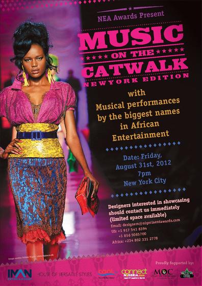 NEA Set to Host 7 Designers at the music on the Catwalk Fashion Show in new york City