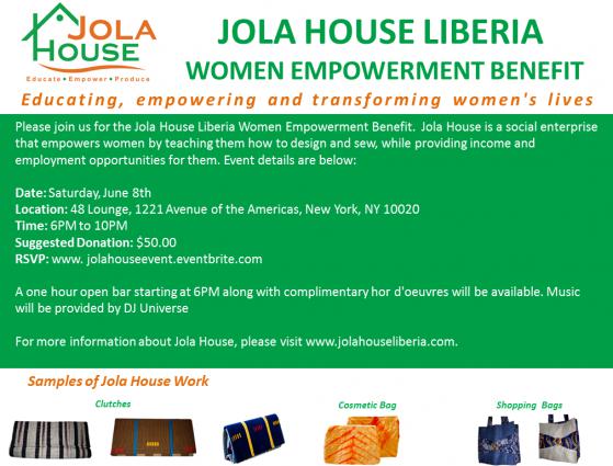 Jola House to Host its First Women’s Empowerment Benefit in NYC