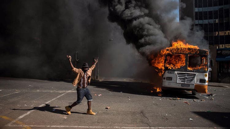 S African university students clash with police Source AFP