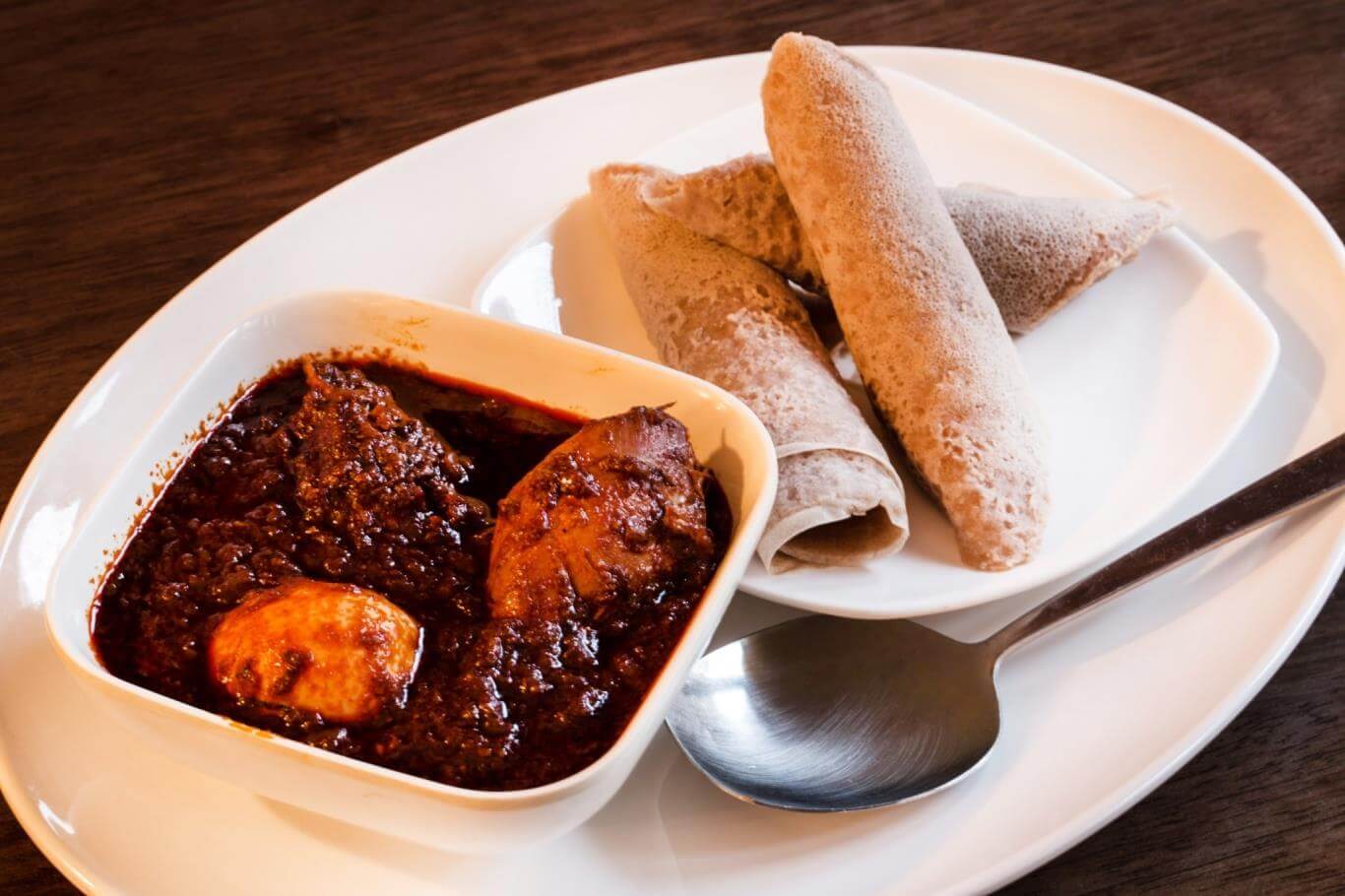 Doro wat with injera.