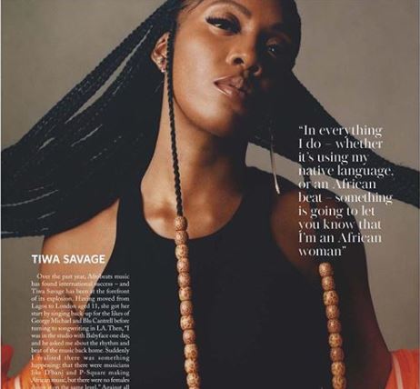 Tiwa Savage featured on British Vogue&#039;s list of female artists changing modern music