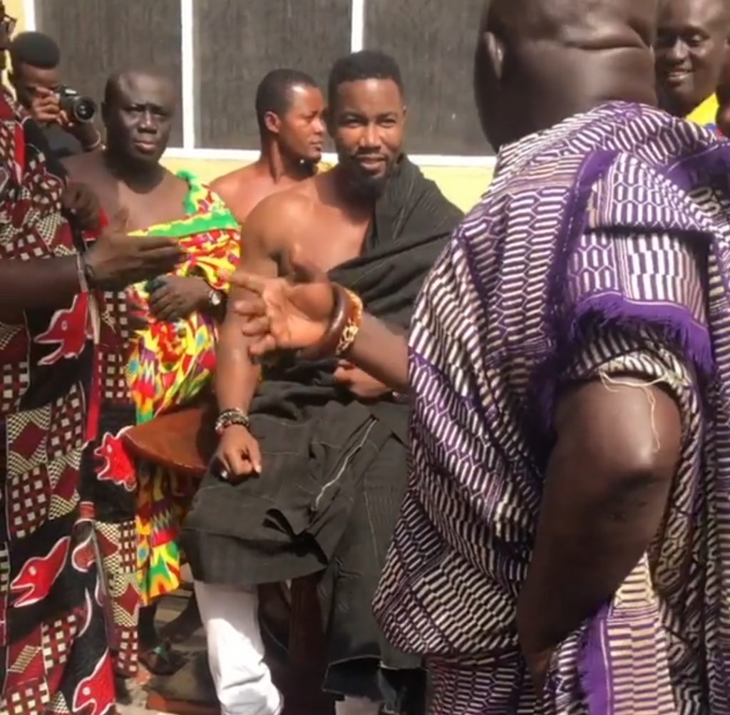 Watch the moment African-American actor, Michael Jai White, was installed as chief in Ghana