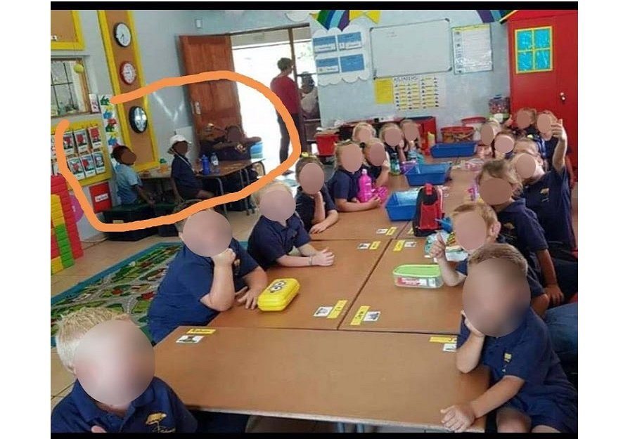 Black children hit by segregation on first day of school in South Africa