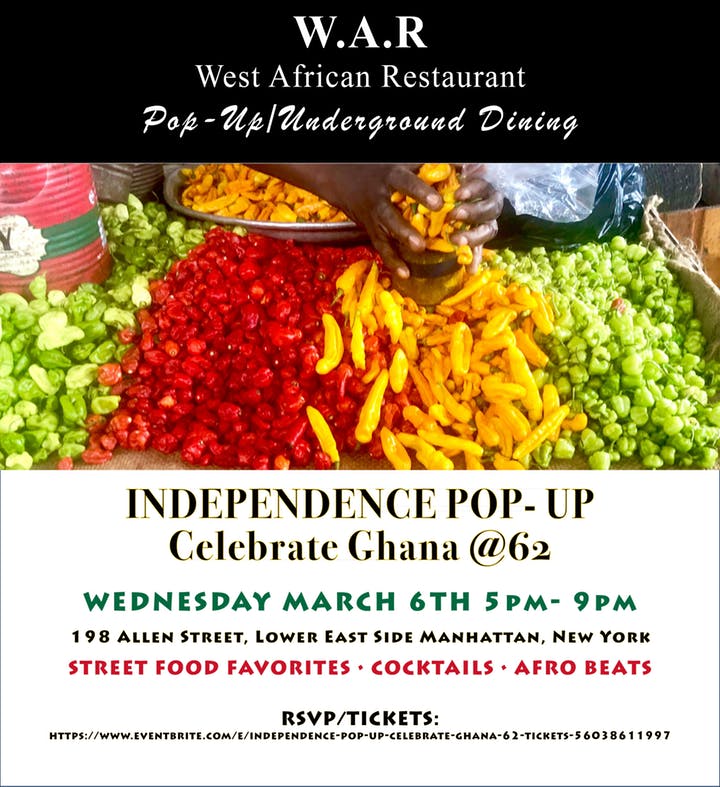 Ghana’s independence celebration to be marked in NYC with West African street food pop-up