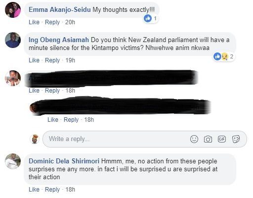 Ghana MPs chided for ignoring their own and marking New Zealand and cyclone tragedies