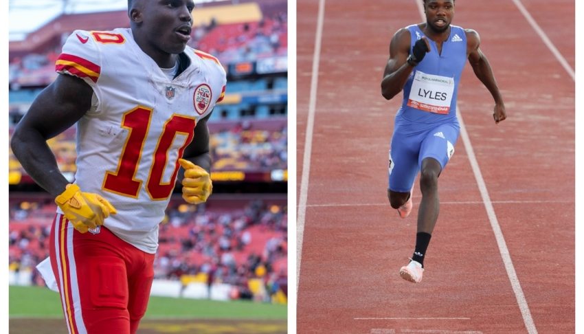 Tyreek Hill trolls Noah Lyles after sprinter cancels their scheduled race