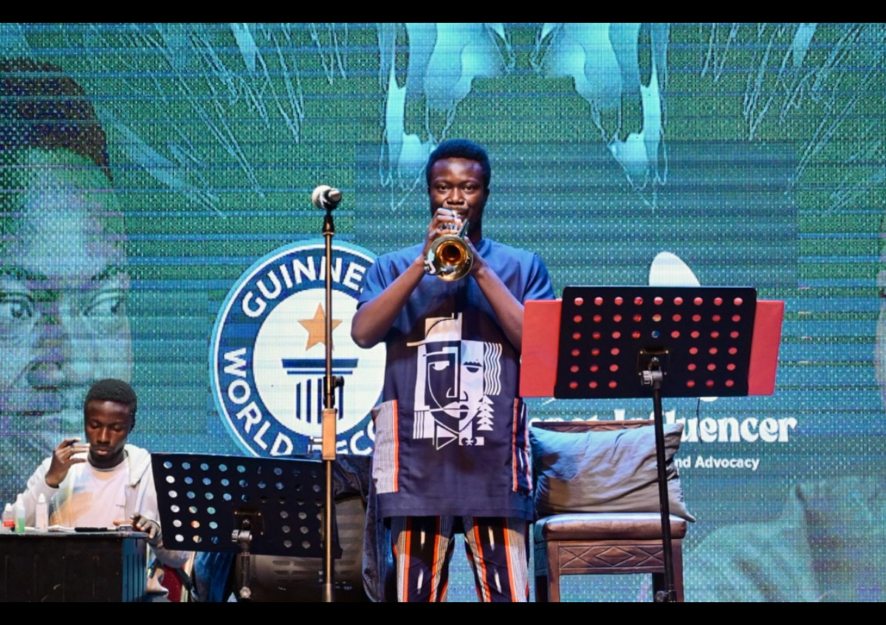 Nigerian plays trumpet for over 25 hours, earns Guinness World