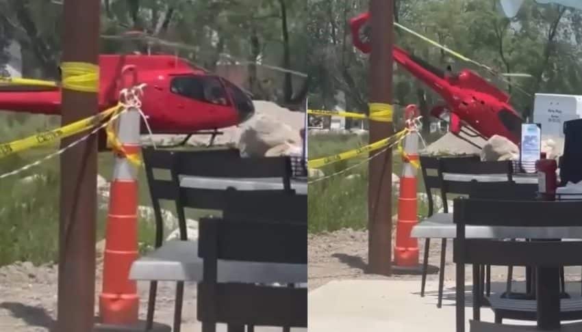 Michigan Helicopter crash leaves waterfront restaurant diners running for their lives