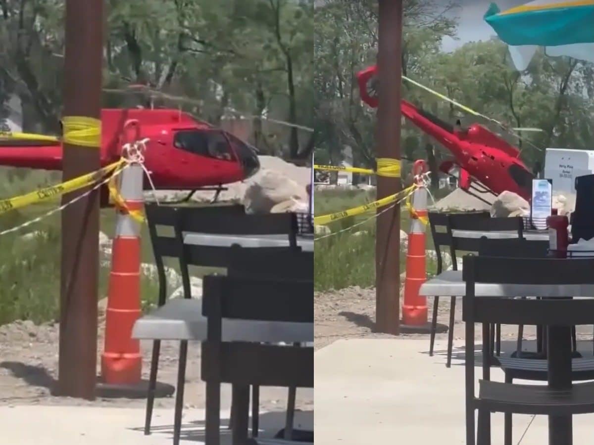 Michigan Helicopter crash leaves waterfront restaurant diners running for their lives