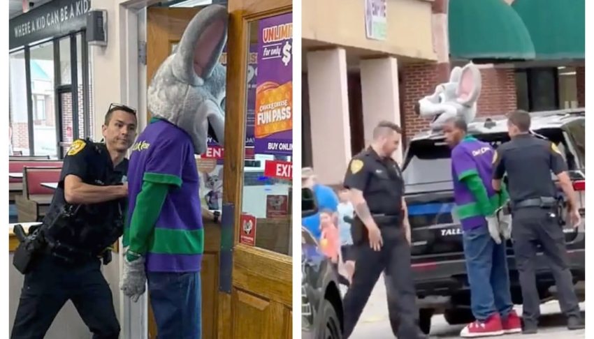 Police arrest Chuck E. Cheese mascot for fraud while working and in mouse costume
