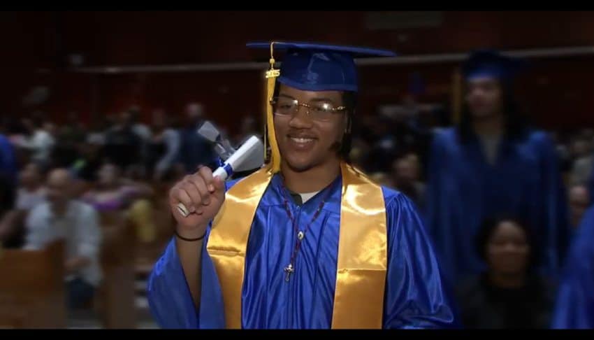 Young inmate at Rikers Island prison graduates as high school valedictorian