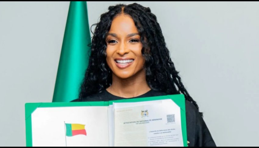 Ciara becomes citizen of Benin