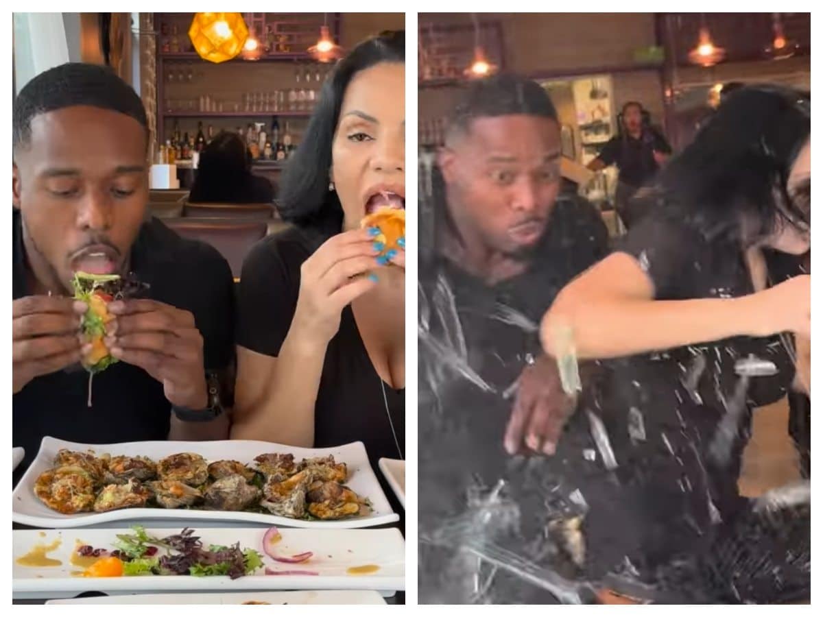 Car plows into two food influencers in a restaurant while they were eating and filming: Video