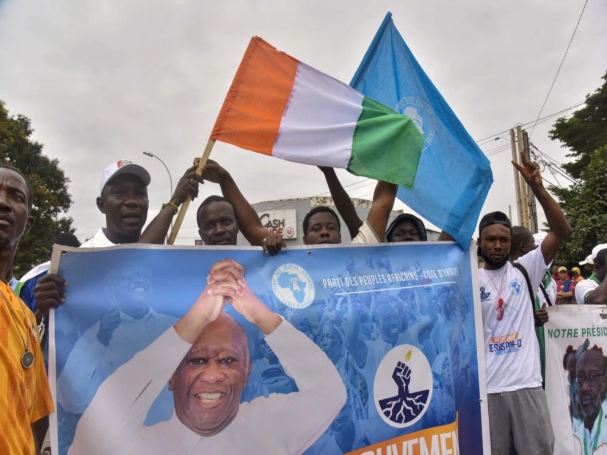 Thousands rally in Abidjan urging fair elections after Laurent Gbagbo and Tidjane Thiam are barred from Ivory Coast’s October presidential vote.