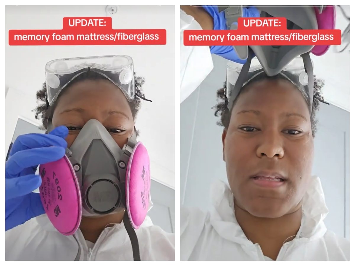Woman forced to wear PPE in her home warns about popular bedroom item that can cause lung cancer 