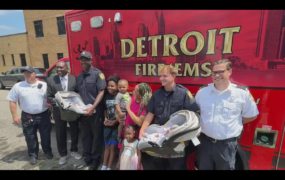 Twins have emotional reunion with EMTs who helped deliver them during emergency home birth