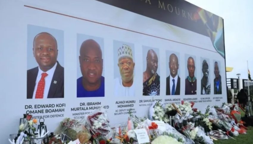 Ghana’s president John Mahama promises full investigation into helicopter crash that killed 2 ministers