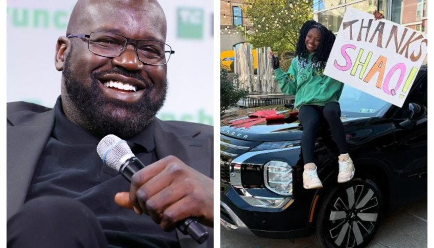 Shaquille O’Neal gifts new car to young wrestler who was struggling to get to practice