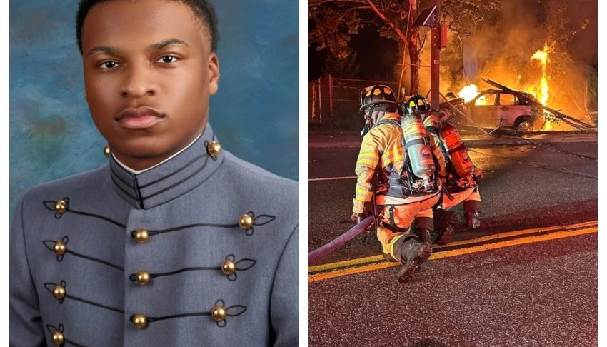Army football player and father lauded for rescuing man from car shortly before it exploded