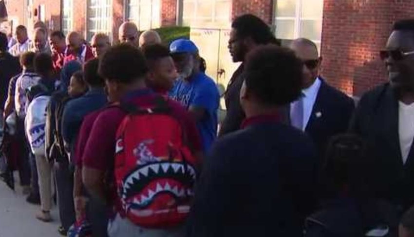 Why men lined up to give ‘welcome back’ handshakes to students at Baltimore Collegiate School for Boys