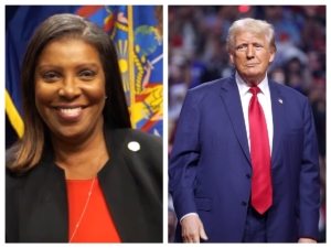 New York Attorney General Letitia James and President Donald Trump