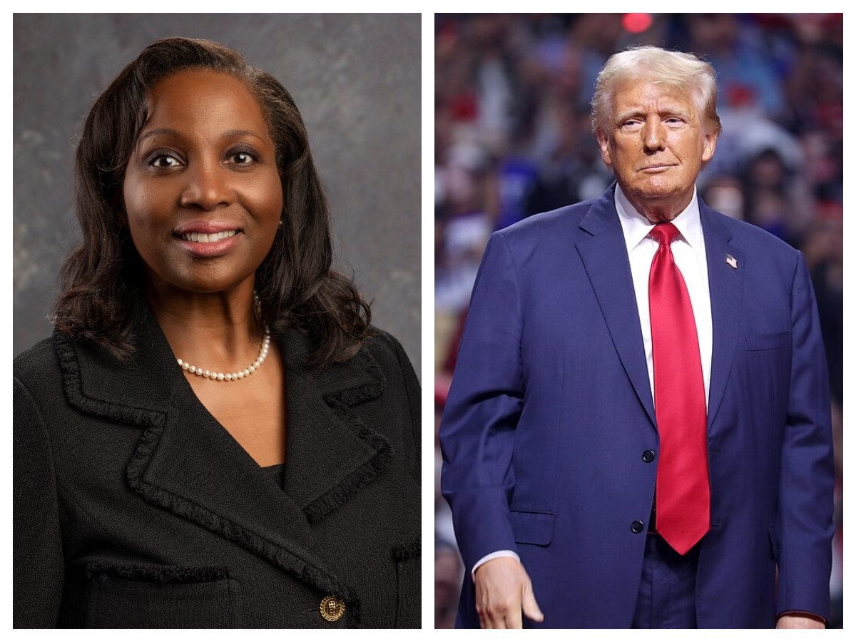 Lisa Cook and President Donald Trump