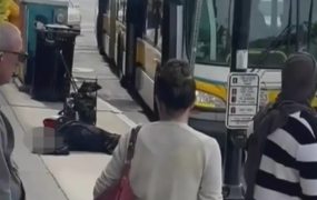 Police arrest crazed commuter who violently shoved elderly woman off a Boston bus