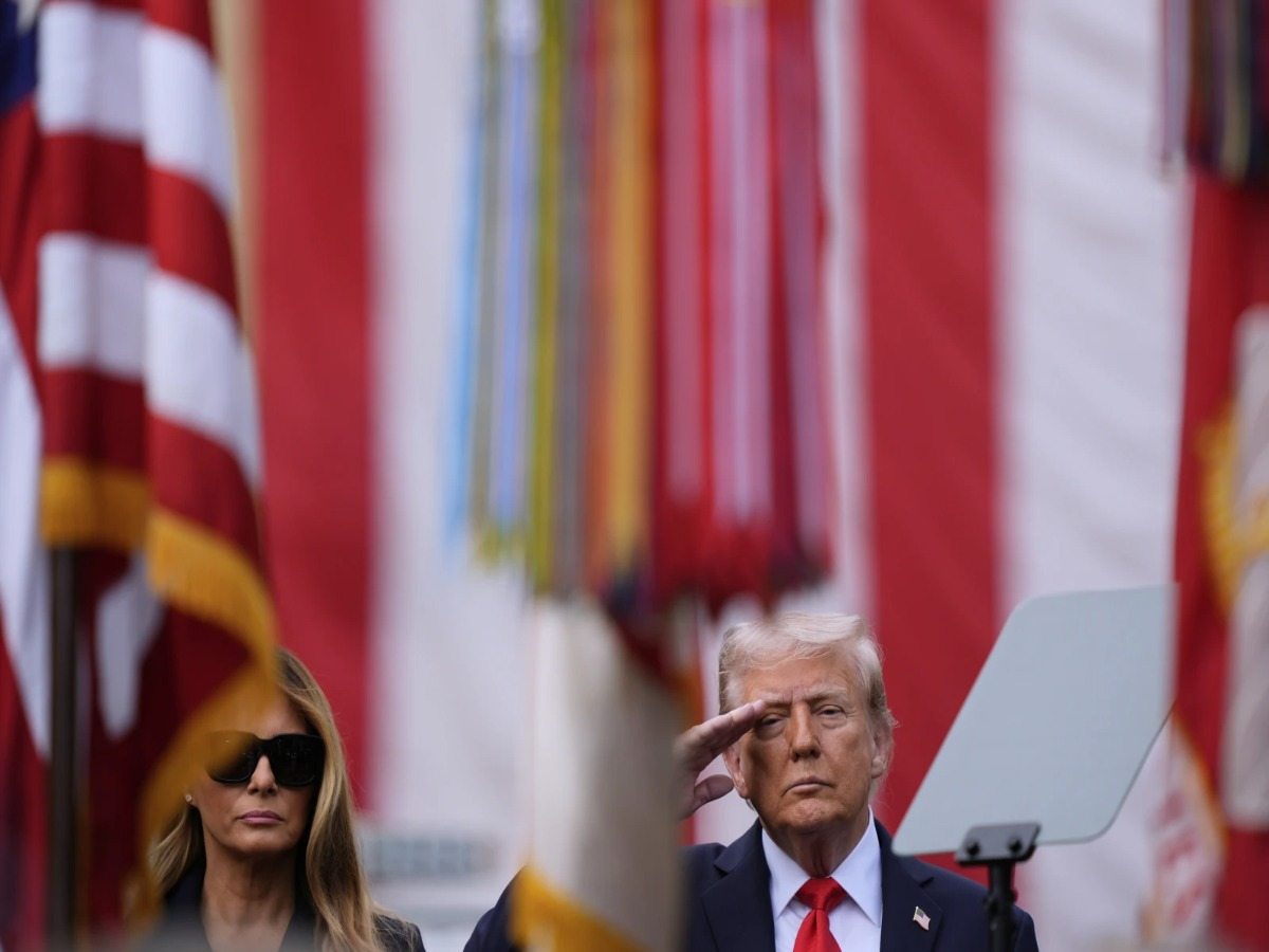 President Donald Trump and First Lady Melania Trump attended a ceremony at the Pentagon on Thursday, Sept. 11, 2025, to commemorate the 24th anniversary of the 9/11 attacks in Washington.