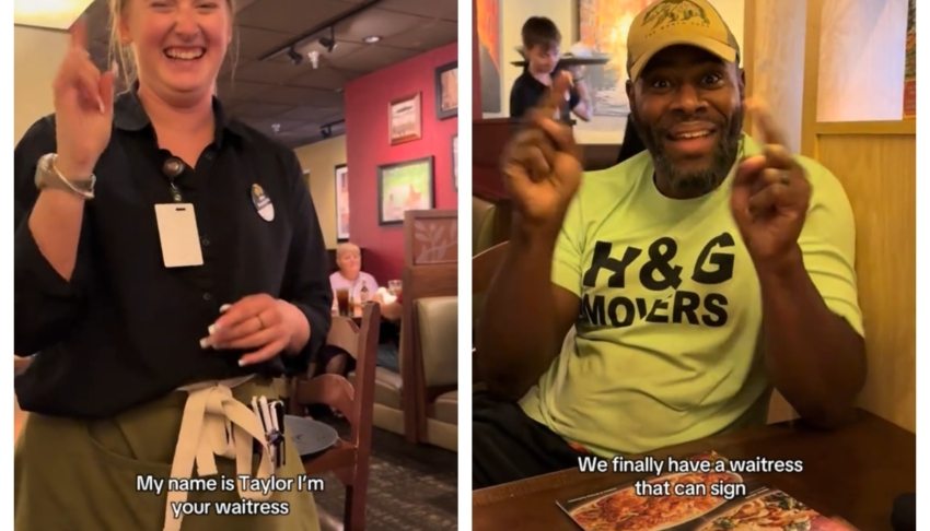 Man who is deaf shocked after waitress uses sign language at local restaurant 