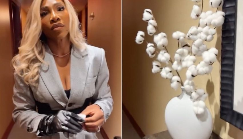 Serena Williams not happy with New York City hotel’s ‘cotton plant’ decoration