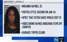 Woman causes over $1K damage at Little Caesars restaurant after $1 charge for extra sauce: police