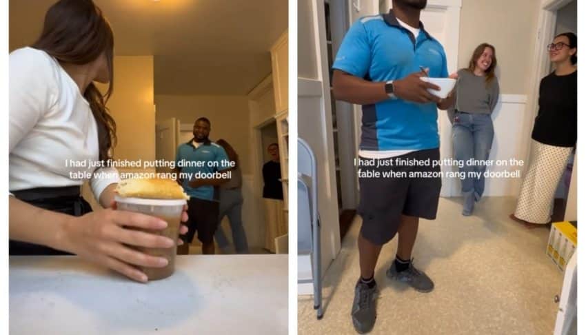 Strangers turned friends reveal how an Amazon delivery day became a viral moment