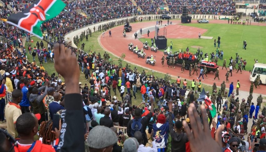 Stampede at Raila Odinga’s funeral in Kenya leaves 18 injured