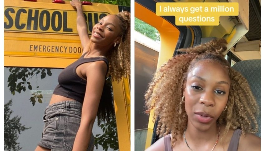 26-year-old shares how she spent $35k turning school bus into her home to live rent-free