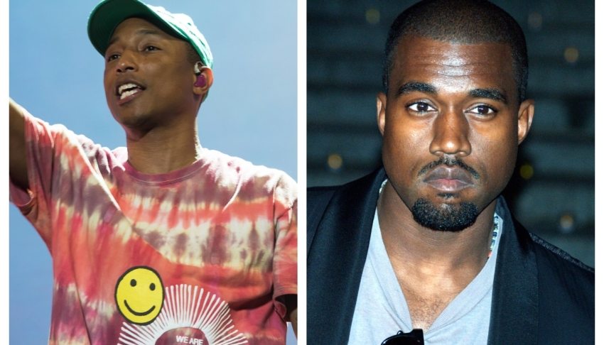 Pharrell seemingly shades Kanye West for urinating on Grammy