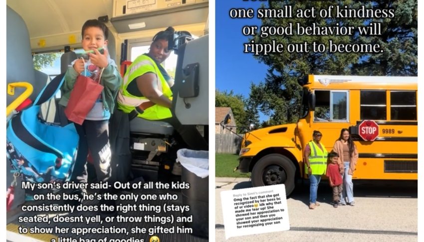 Bus driver gives 4-year-old special gift for ‘good behavior’