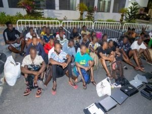 Ghana police rescue 57 Nigerians forced into online scams after being trafficked under false job promises in a major cybercrime crackdown.
