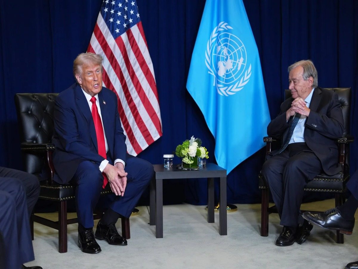 President Donald Trump and U.N. Secretary-General Antonio Guterres