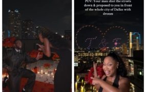 Meet Dallas couple behind viral proposal featuring hundreds of drones
