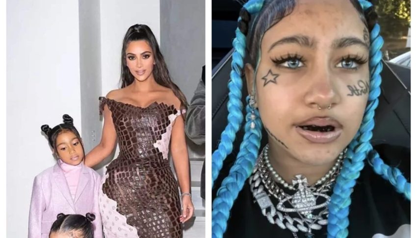 Kim Kardashian on how daughter North reacted to online backlash over fake tattoos and piercings