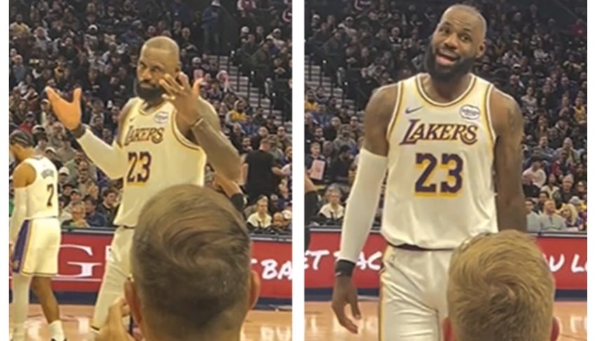 WATCH: LeBron James responds to heckler who mocked his hair