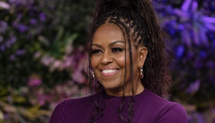 Michelle Obama reacts after Maryland students make videos asking her to speak at graduation