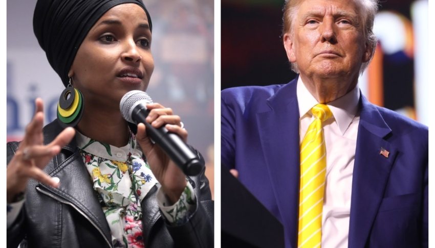Trump responds after man sprays Rep. Ilhan Omar with foul-smelling liquid at event
