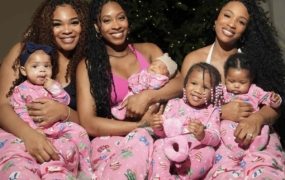 Three sisters react after welcoming babies only months apart