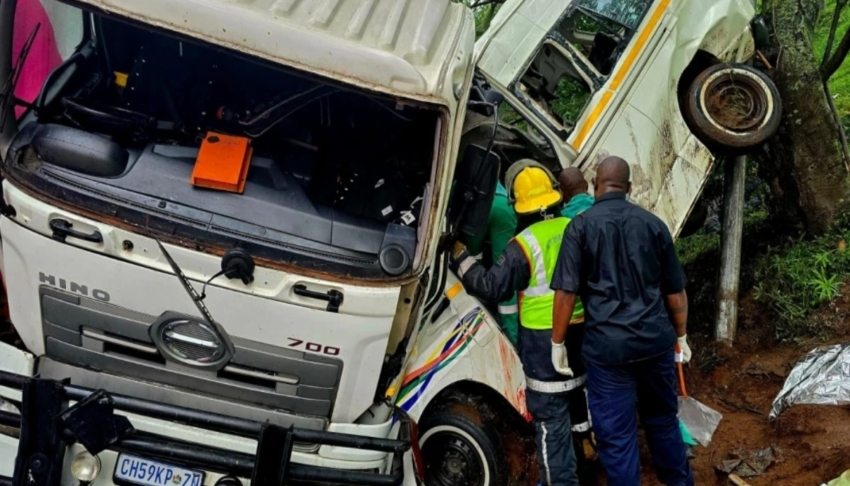 Minibus taxi collision kills 11 in South Africa’s Durban area