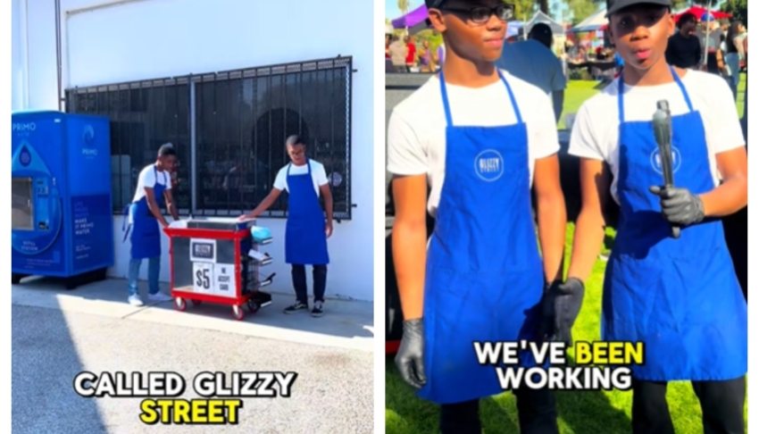15-year-old twin brothers risk $400 on hot dog stand, then it goes viral