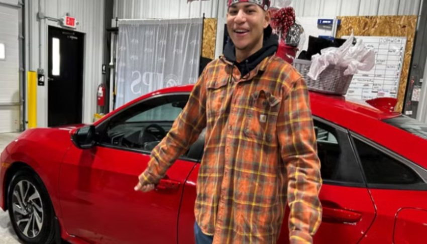 High school graduate who overcame homelessness gets new car