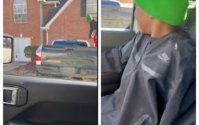 Watch heroic moment salon owner saves boy during dog chase