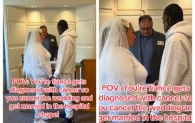 Couple marries at hospital after canceling wedding following groom’s cancer diagnosis 